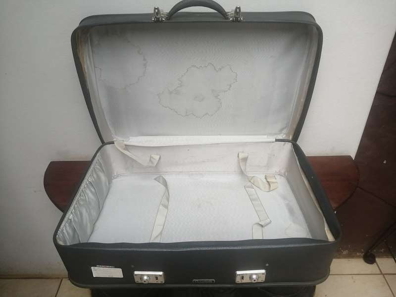 Lovely large grey vintage Revelation suitcase.