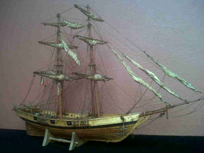 OLD WOODEN MODEL SHIP.