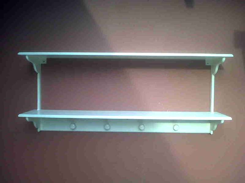 LOVELY LARGE PAINTED WALL SHELF