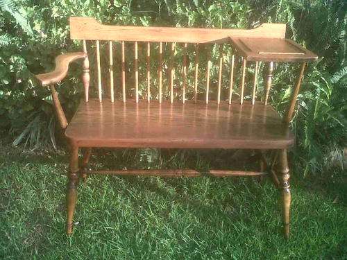 Old oak telephone chair.