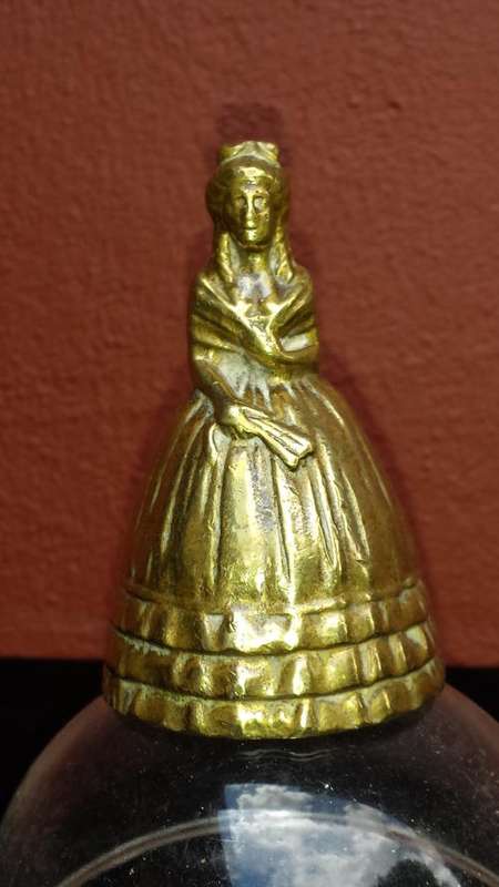 Brass Victorian lady bell