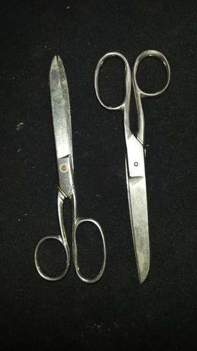 Two pairs of old scissors
