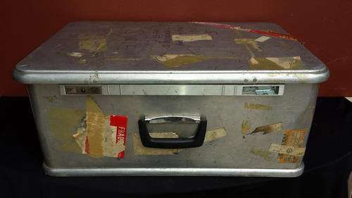 Old aluminium travel case.