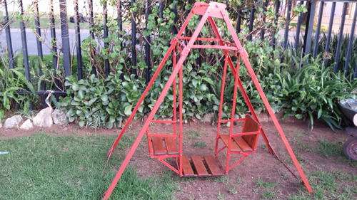 Beautiful kids double swing.