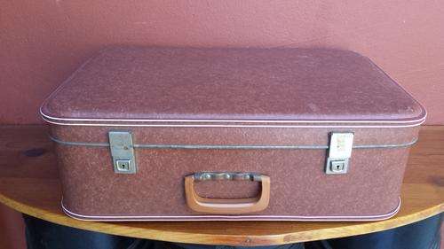 Old medium brown suitcase