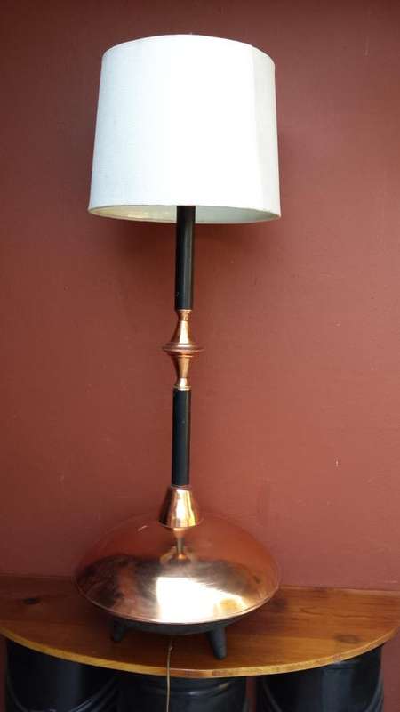 Large Retro copper standing lamp.