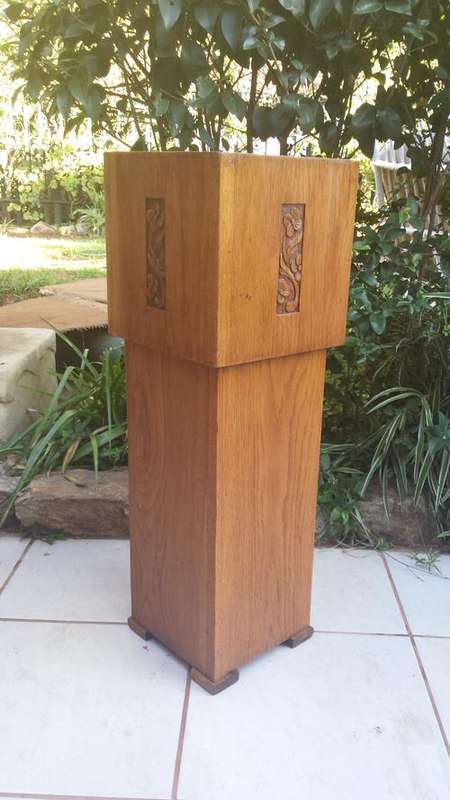Old oak plant stand.