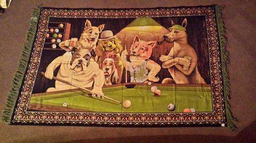 Popular Gambling Dogs table cloth.