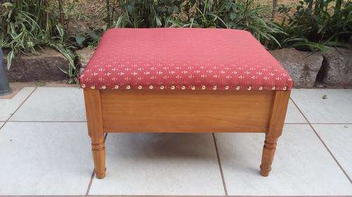 Beautiful wooden footstool.