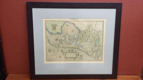 Large framed map.