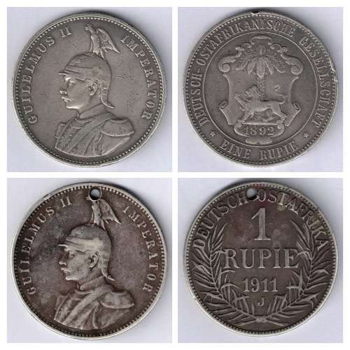 Collection of German East Africa (Deutsch-Ostafrika) Coins and Exumonia