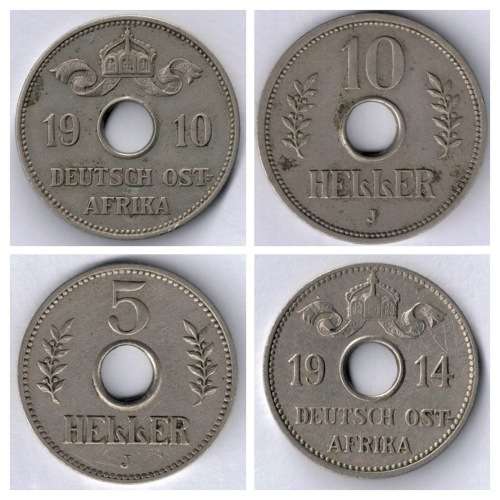 Collection of German East Africa (Deutsch-Ostafrika) Coins and Exumonia