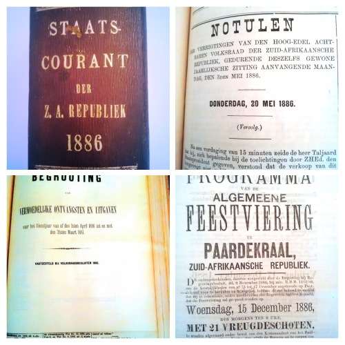 Staats-Courant der Z. A. Republiek (1886), plus De Locale Wetten en Volksraads-Besluiten (1886/7)