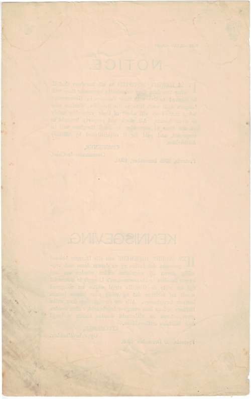 Anglo-Boer War and ZAR Interest Auction: Kitcheners Proclamation of December 20, 1900.