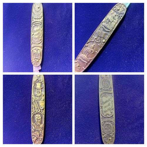 Boxed set of Eendracht Maakt Macht ZAR / OFS Pocket Knives and a Letter Opener