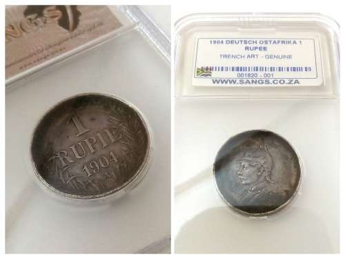 Trench Art Coins and Tokens from German East Africa and the East Africa Campaign of 1914-1918