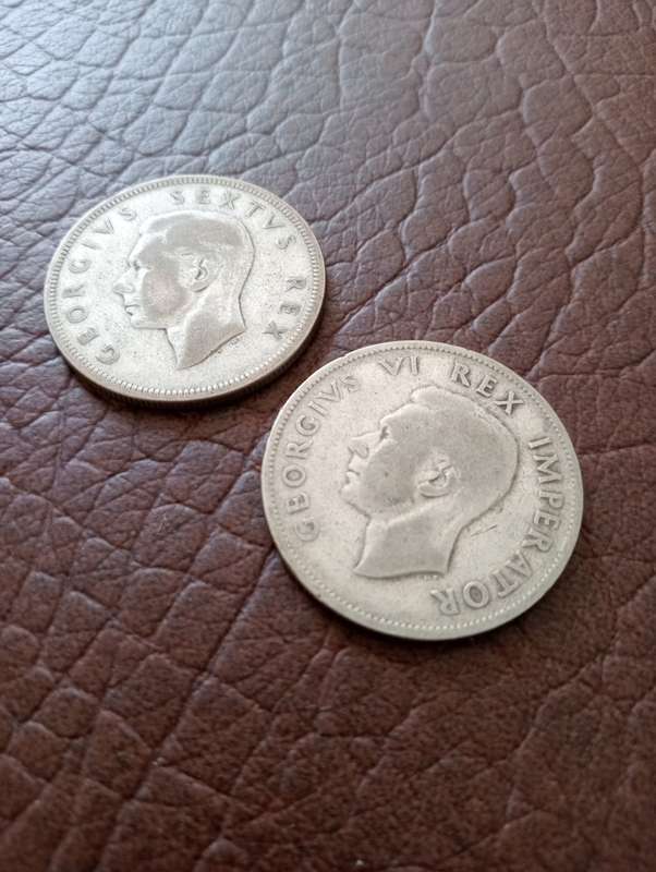 Pair of Union Silver 2,5 Shillings