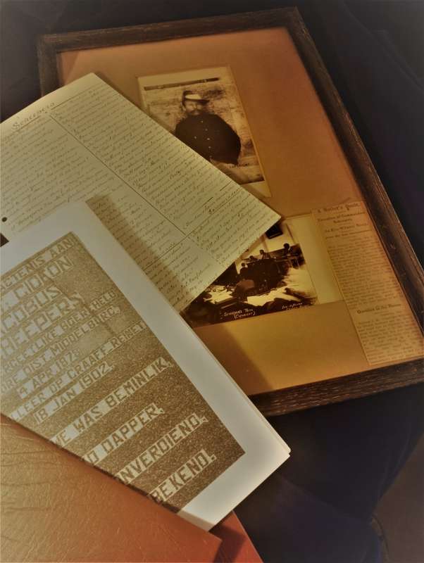 Comdt. Gideon Scheepers Framed Exhibit (Anglo-Boer War)