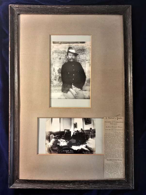Comdt. Gideon Scheepers Framed Exhibit (Anglo-Boer War)