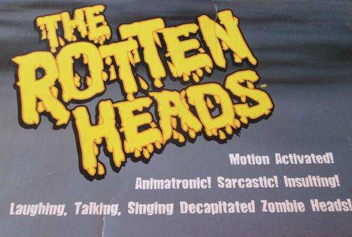 The Rotten Heads Talking Skulls Halloween Animatronic Display