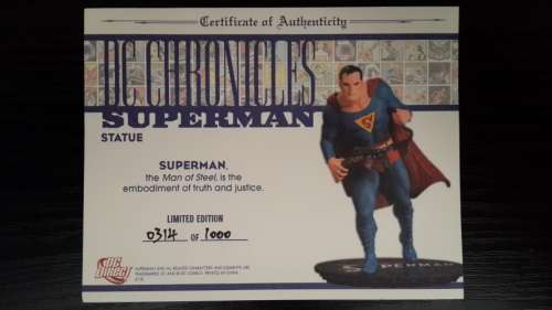 Superman DC Chronicles Limited Edition Statue - by Tim Bruckner