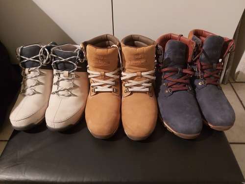x3 pairs Timberlands - Euro Sprint Hiker and boots - Nubuck