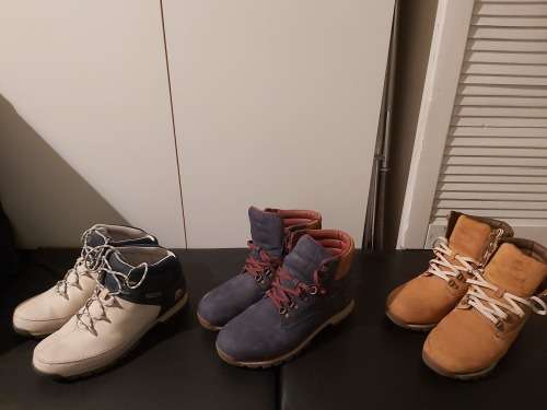 x3 pairs Timberlands - Euro Sprint Hiker and boots - Nubuck