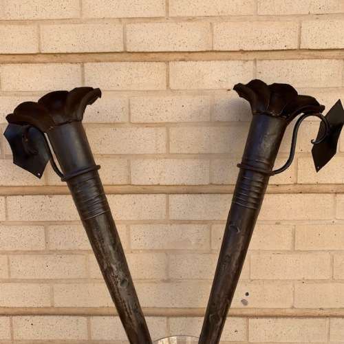 Antique Arabic hand made candle holders from Casablanca circa mid 1800s