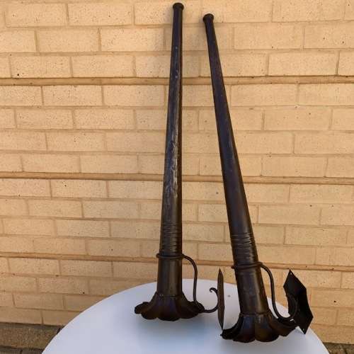 Antique Arabic hand made candle holders from Casablanca circa mid 1800s