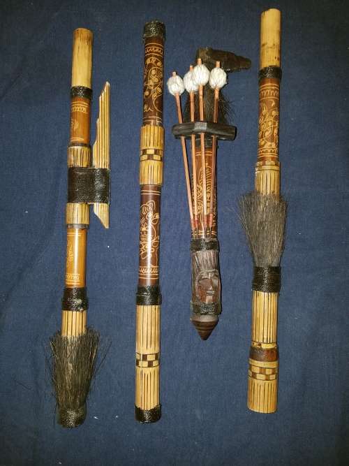 Balinese Hand made Blow Dart + Bow and Arrows set
