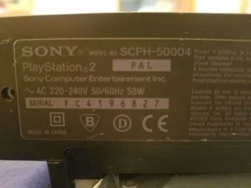Playstation 2 - With expansion bay 120gb HDD For home reassembly or parts