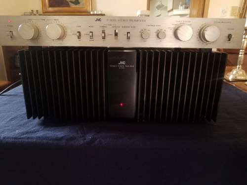 JVC M-3030 DC Stereo Power Amplifier + Pre-Amp + Sony Quadrophonic speakers