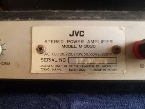 JVC M-3030 DC Stereo Power Amplifier + Pre-Amp + Sony Quadrophonic speakers