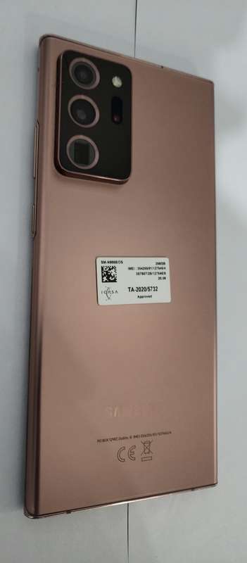 Note 20 Ultra[Mystic Bronze Colour][Tiny Dot On Screen,Small Crack By Camera But Phone Works 100%]