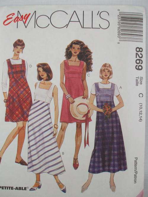 McCalls Easy Dress Pattern sizes10-12-14 (unused)