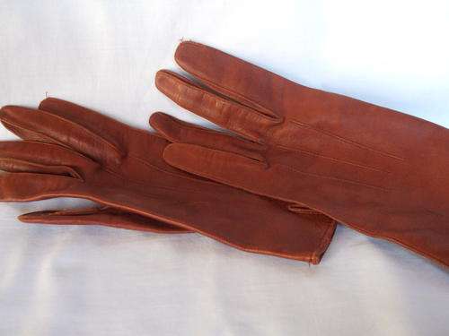 Vintage Ladies Leather Gloves - Size 7/8