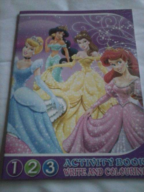 PRINCESS ACTIVITY 1,2,3 & STICKER BOOK & FREE PRINCESS STATIONARY SET!!!