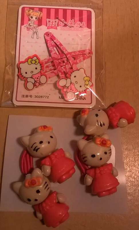 HELLO KITTY HAIR CLIPS & BOBBLES!!!