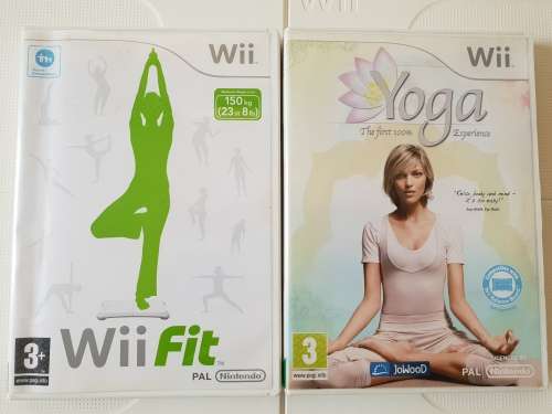 Nintendo Wii Balance Board + 2 Fitness Games(Wii Fit & Yoga)