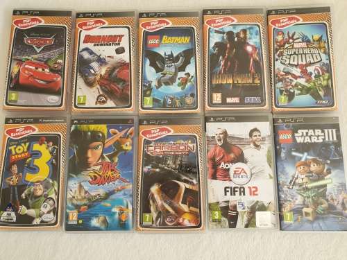 PSP / Playstation Portable Console + 10 Games