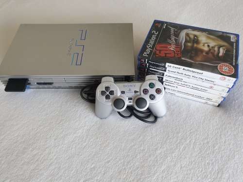 PS2 / Playstation 2 ''Phat'' Console + 7 Games + Controller