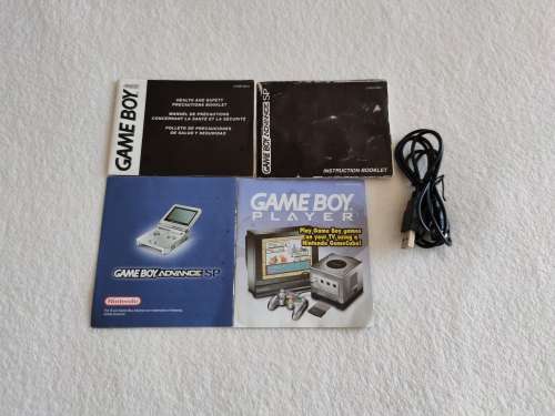 Nintendo Game Boy Advance SP Console (AGS-001) + 2 Games + Box