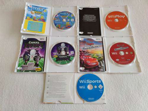 Nintendo Wii Console + 5 Games + Original Box