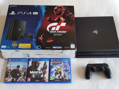 Playstation 4 Pro Console + 3 Games