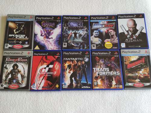Playstation 2 Console + 7 Games (PS2 Slim)