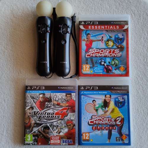 Sony Playstation Move Controllers + Games