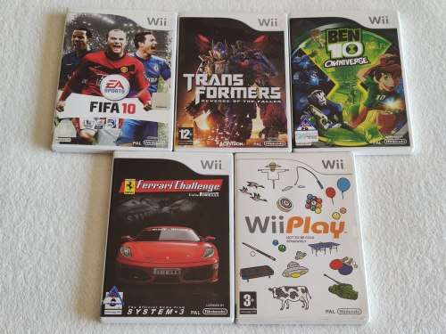 Nintendo Wii Console + 5 Games