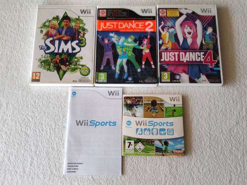 Nintendo Wii Console + 4 Games