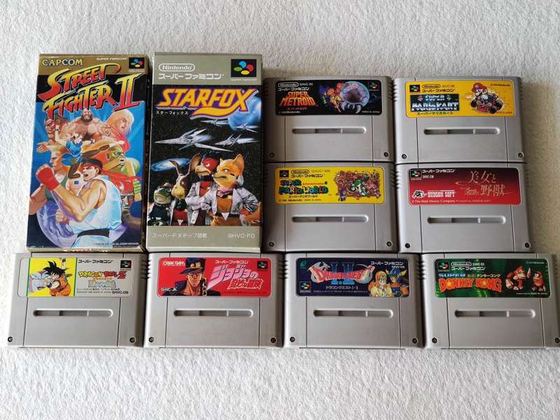 Nintendo Super Famicom Console + 10 Games