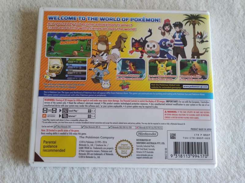 Pokemon Sun - Nintendo 3DS Game (EUR)
